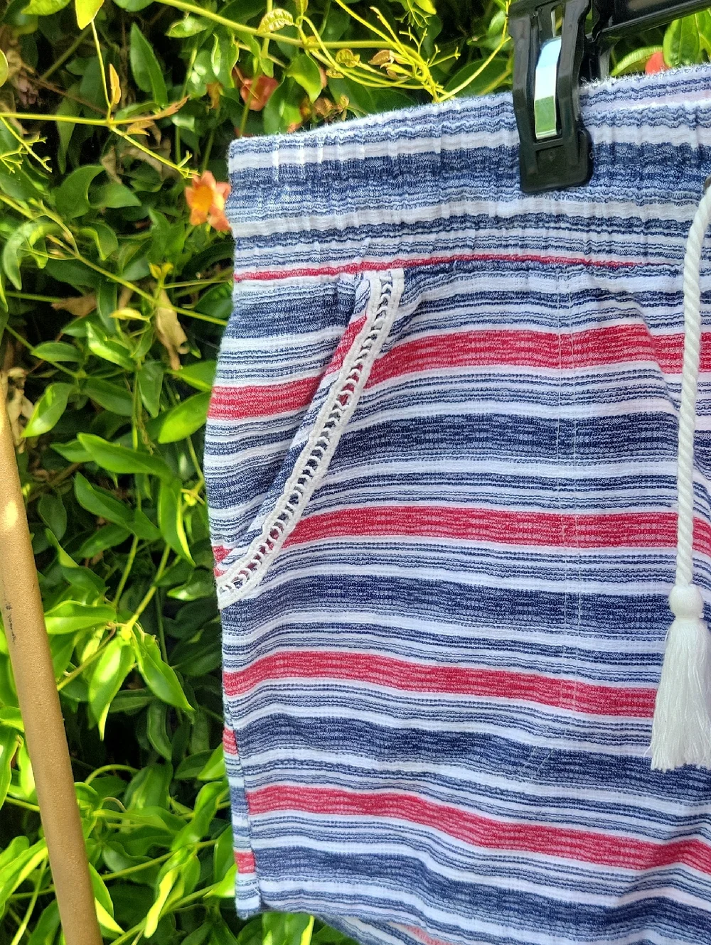Maurices Striped Shorts - Red, Blue, White With Pockets L
